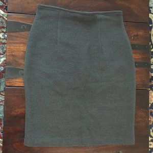 Emmelle 100% Wool Pencil Skirt Grey Stretchy